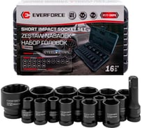 Набор головок ударных глубоких EVERFORCE 16 предметов 1/2 EF-4177-5MPB(65465)