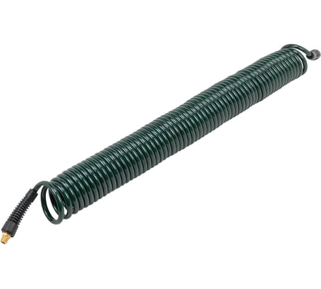 Шланг витой полиуретановый Rockforce 6.5х10мм, 15м, с резьбовыми наконечниками 1/4 (max давление 15бар, раб. t от -20 до +60С) RF-AHC-48C(60810)