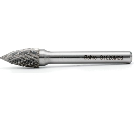 Борфреза твердосплавная Bohre сфероконическая с заостренным концом, тип G 10-20-М-06-L65 КБ001431