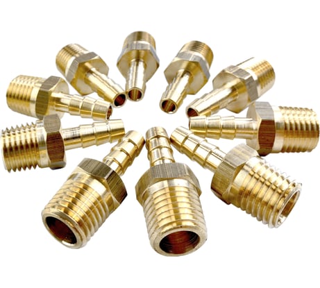 Штуцер Профитт латунный пневмо 1/4" НР х 6 мм, 10 шт 9276584