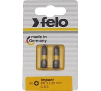Бита крестовая ударная Impact (2 шт; PH3; 25 мм) Felo 02203241