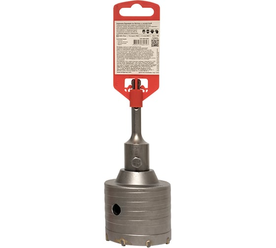Коронка буровая по бетону с оснасткой Master TCT-68 (68 мм; М22; SDS-plus) EKF tct-68-m22