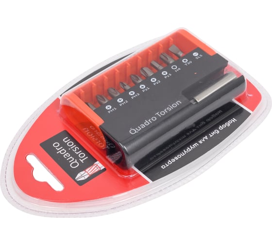 Набор бит 10 предметов Quadro Torsion 490010