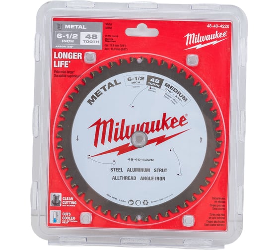 Диск пильный по металлу (165x16x1.6 мм; 48 зубов) для циркулярной пилы Milwaukee 48404220 1