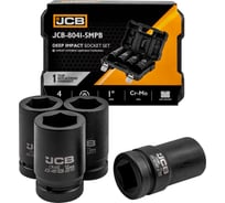 Набор головок ударных глубоких JCB 4 предмета, 1 (6-гр) (27,32,33,36мм),в кейсе JCB-8041-5MPB(64925)