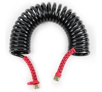 Шланг пневматический витой Крал М16 L=7.5м (t=-60 +50) (черный) с красным 1953