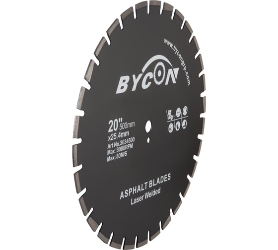 Диск алмазный по асфальту (500х25.4 мм) для резчика швов BYCON DBST3027350