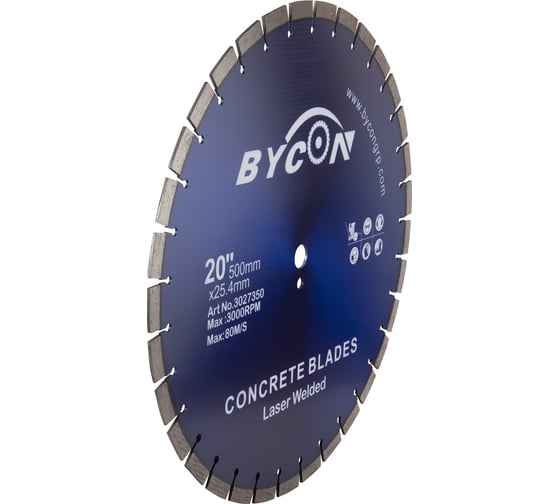 Диск алмазный по железобетону 500х25.4 мм LASER UNI-15 для резчика швов BYCON DBST3027350
