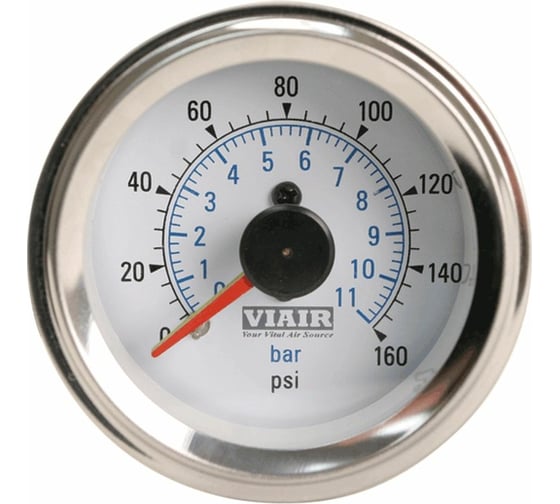 Манометр 2 160 PSI 2 контура с подсветкой белый Viair 90083 1
