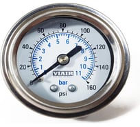 Манометр 1.5 160 PSI белый Viair 90084