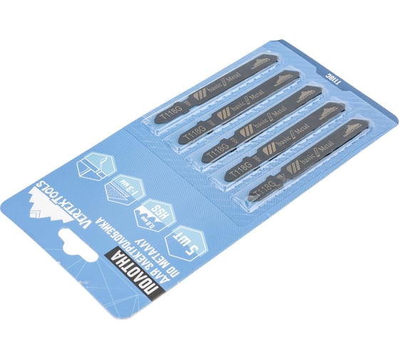 Полотно 5 шт для электролобзика vertextools T118G