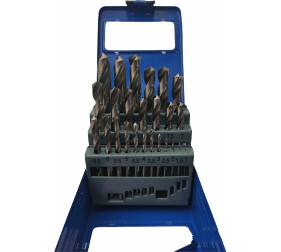 Набор сверл HSS 25 шт, 1-13 мм vertextools 0987-25