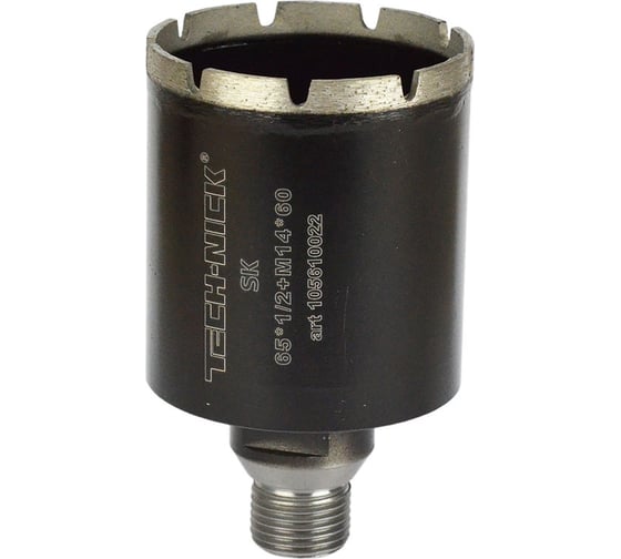 Коронка алмазная, спекание 65х60 мм, 1/2/M14 SK TECH-NICK 105610022