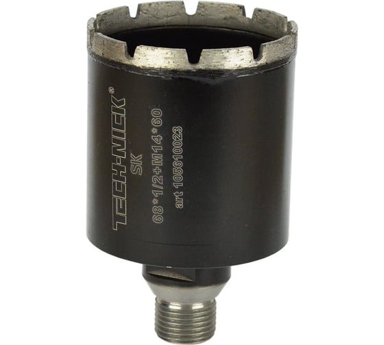 Коронка алмазная, спекание 68х60 мм, 1/2/M14 SK TECH-NICK 105610023 1