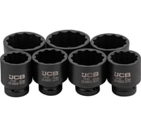 Головки ударные 12-гранные JCB набор 7 предметов, 1DR JCB-8071-9MPB(65107)