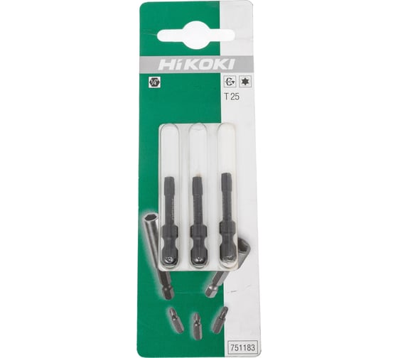 Бита ударная TORX (3 шт; 38 мм; T25; 1/4) HiKOKI 751183 1