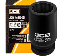 Головка ударная глубокая 12-гранная JCB 31 мм, 3/4DR" JCB-46810031(60974)