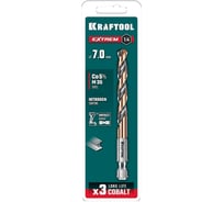 Сверло по металлу для винтовертов и шуруповертов KRAFTOOL Impact Ready НЕХ-1/4, 7.0x109 мм 29652-7