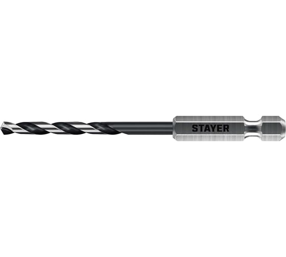 Сверло по металлу для винтовертов и шуруповертов STAYER Impact Ready НЕХ-1/4, 3.2x89 мм 29603-3.2