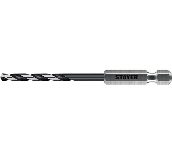 Сверло по металлу для винтовертов и шуруповертов STAYER Impact Ready НЕХ-1/4, 4.2x98 мм 29603-4.2
