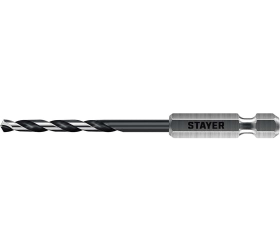 Сверло по металлу для винтовертов и шуруповертов STAYER Impact Ready НЕХ-1/4, 4.0x98 мм 29603-4