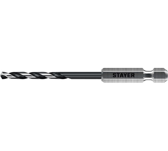 Сверло по металлу для винтовертов и шуруповертов STAYER Impact Ready НЕХ-1/4, 4.5x103 мм 29603-4.5