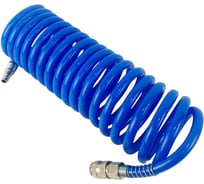 Шланг полиуретановый спиральный с быстросъемными соединениями AktiSpray d-8*12mm, L=5m 400812PU-5m