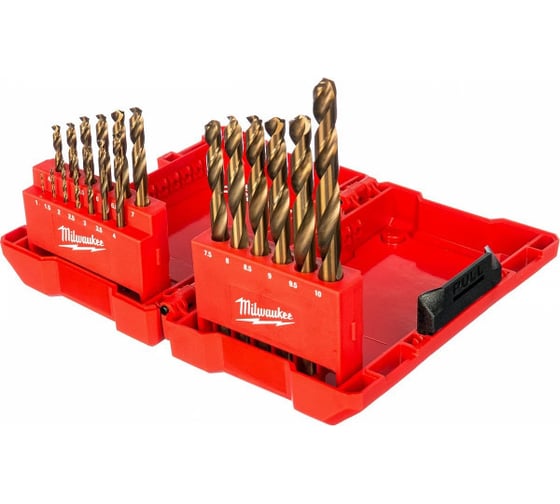 Сверла по металлу Milwaukee HSS-Co набор 19 шт (1-10мм) GEN III 4932493867 1