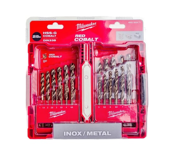 Сверла по металлу Milwaukee HSS-Co набор 25 шт (1-13мм) GEN III 4932493868 1