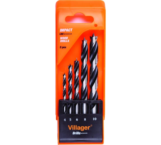 Набор сверел по дереву Villager DW-SET5, 5 шт 062717