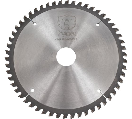 Пила дисковая для распила сэндвич-панелей Русич 190x2.0/2.7x54T x 30 мм 00-00000415