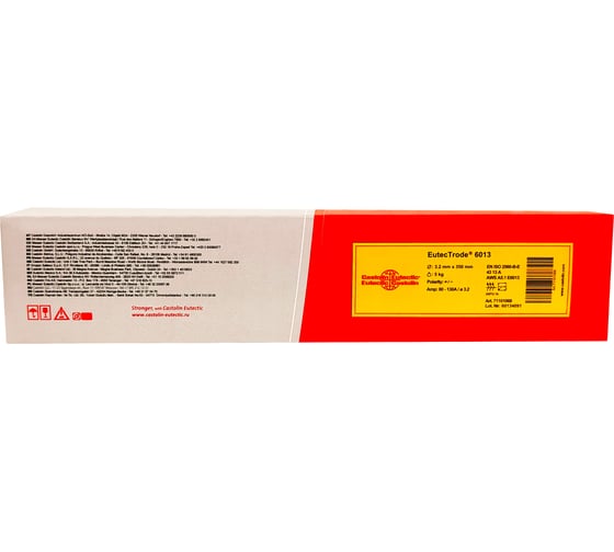 Электроды CASTOLIN EutecTrode 6013, д.3.2мм, упак.5,0кг 71101068