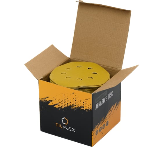 Абразивный круг TILFLEX GOLD 125 мм P040 8 отв. на липучке (100 шт.) TL30-040/100