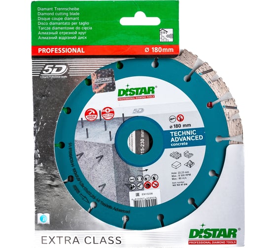 Диск алмазный сегментный Technic Advanced (180х22.23 мм) DiStar 14315347014