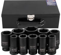 Головки ударные 6-гранные Forsage набор 10 предметов, 3/4DR F-6108-5MPB(65111)