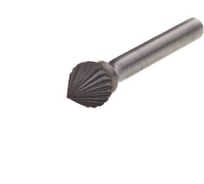 Бор-фреза твердосплавная тип J 12x10 мм S=6 мм коническая 60 градусов Diamond Industrial DIDBFJ1210