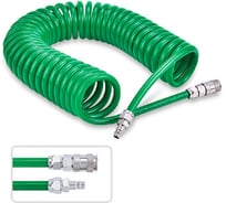 Шланг спиральный с фитингами рапид TOPTUL 15 метров 8x12мм KHLC0815E
