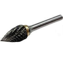 Бор-фреза твердосплавная тип G 14x25 мм S=6 мм параболическая заостренная Diamond Industrial DIDBFG1425