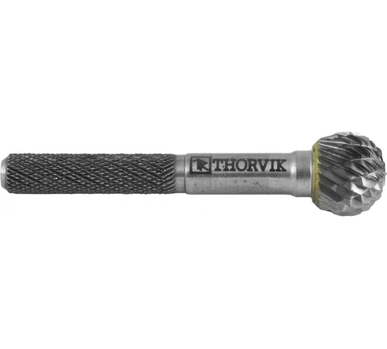 Бор-фреза твердосплавная сферическая Thorvik TRRBD08070657-2 тип D, 8 мм, двойная насечка, в боксе 057014 1