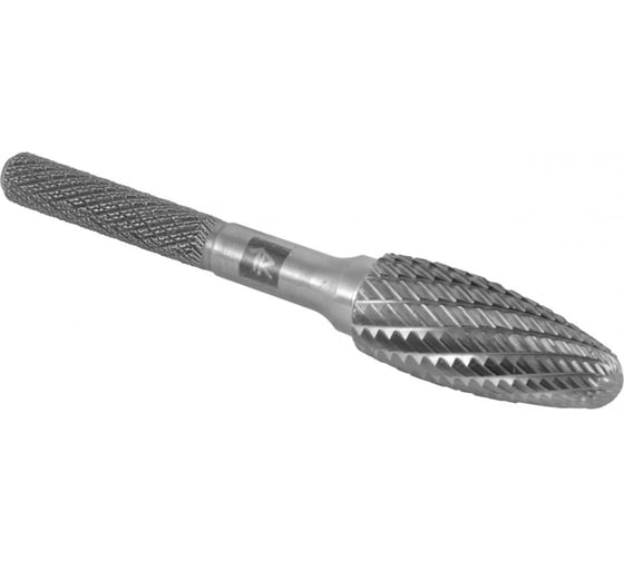 Бор-фреза твердосплавная пламевидная Thorvik TRRBH10250670-2 тип H, 10 мм, двойная насечка, в боксе 057031
