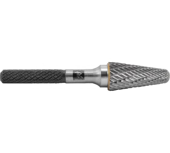 Бор-фреза твердосплавная коническая с радиусным торцом Thorvik TRRBL10250670-2 тип L, 10 мм, двойная насечка, в боксе 057035 1