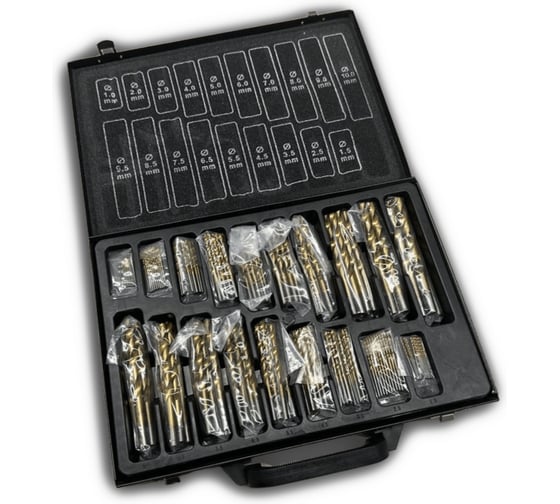 Набор титановых сверл Turbosky TS-170 (170шт) 645