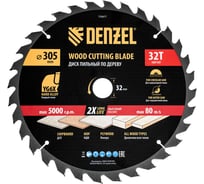Пильный диск по дереву DENZEL 305x32 мм, 32 зубьев 733677