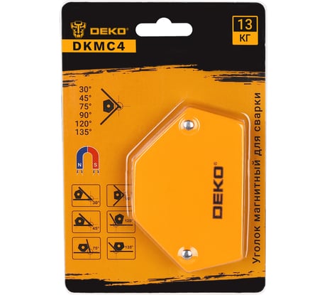 Уголок магнитный для сварки DKMC4 (30/45/75/90/120/135 градусов; 13 кг) DEKO 065-0643