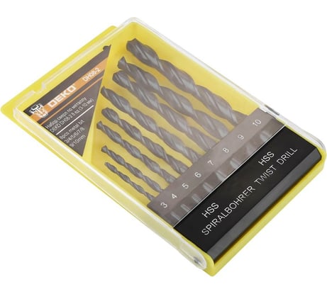 Набор сверл по металлу DH08-2 (8 шт; 3-10 мм) DEKO 065-0532