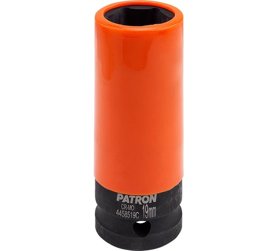 Головка ударная глубокая для литых дисков с защитным кожухом Patron 19мм, 1/2 P-4458519C(65109)