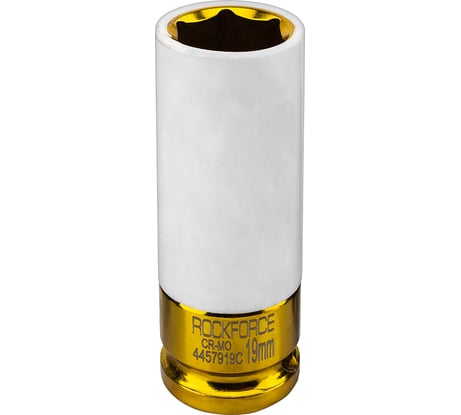 Головка ударная глубокая для литых дисков с защитным кожухом Rockforce 19мм, 1/2 RF-4457919C(61717)