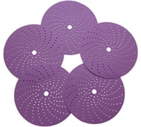 Шлифовальный диск на липучке, основа - ПВХ FAUST 150 мм, 56 отверстий, Р240, 25 шт D47-150-P240