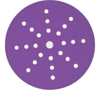Шлифовальный диск на липучке, основа - ПВХ FAUST 225 мм, 25 отверстий, Р120, 25 шт D47-225-P120