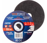 Круг отрезной по металлу YATAFORCE 125х1.0.х22.2мм-40шт YF-CW705/40 шт к-т/(64917)